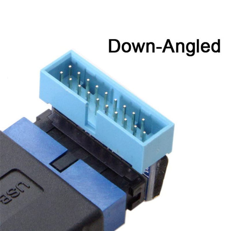 JSER USB 3.0 20pin Male to Female Extension Adapter Down Angled 90 Degree Compatible for Motherboard Mainboard - Image 5
